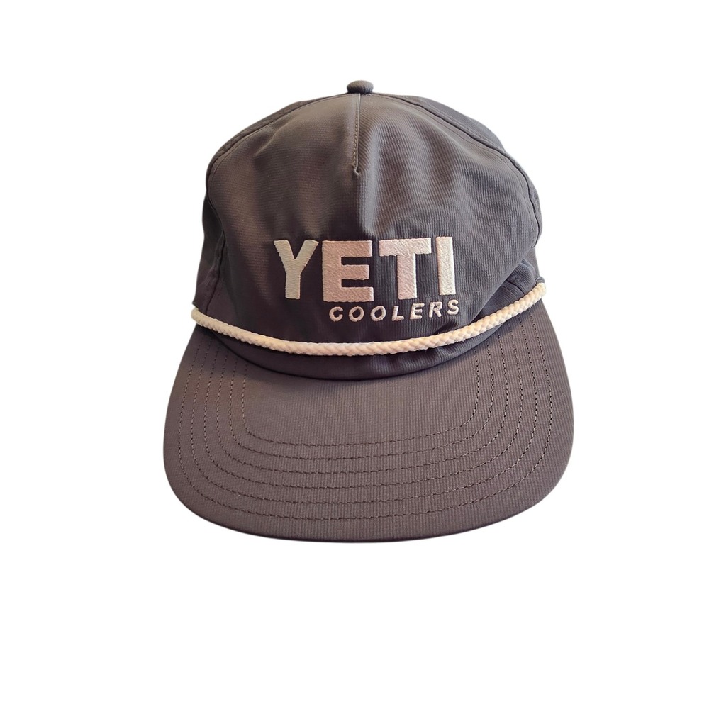 YETI Coolers Gray Snapback Hat with Rope